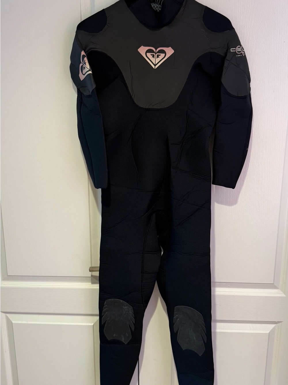 Roxy Kids Black and Pink One-Piece Wetsuit